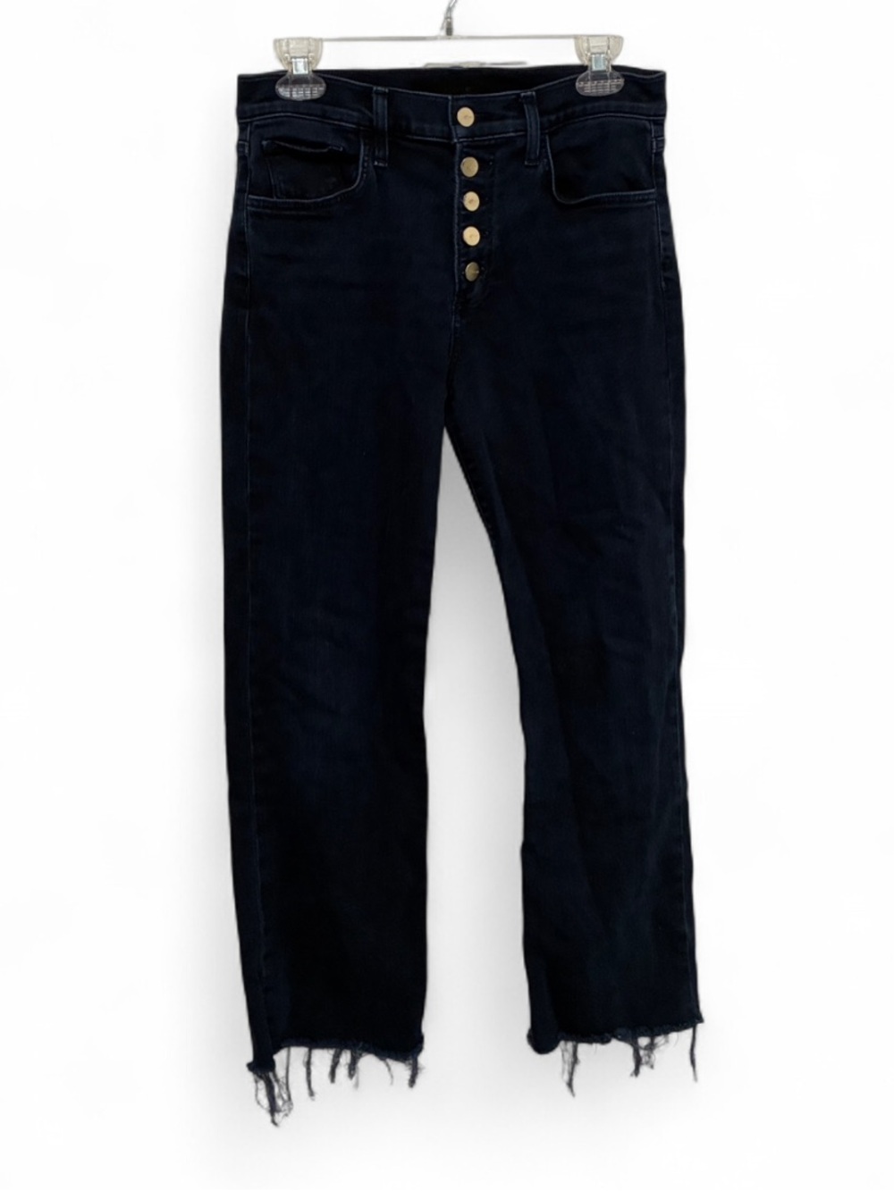 Joe's Jeans Callie High-Rise Cropped Boot Dark Blue Jeans with Button-Fly